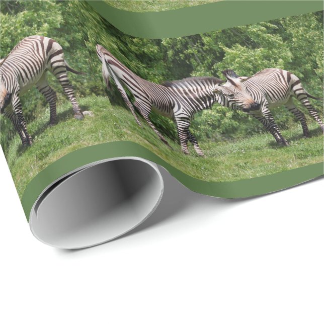 Zebras in Love Wrapping Paper (Roll Corner)