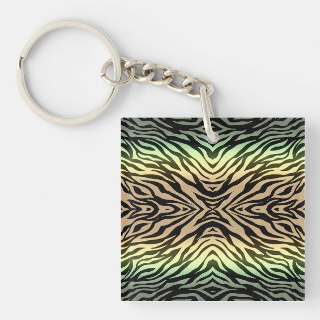 Zebras in the Forest Key Ring (Front)