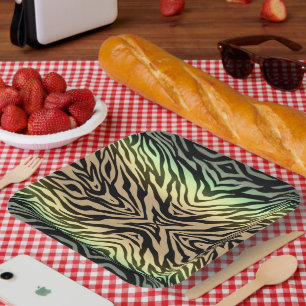 Zebras in the Forest Paper Plate