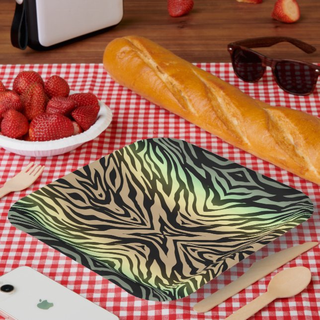 Zebras in the Forest Paper Plate (Picnic)