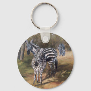 Zebras Keychain