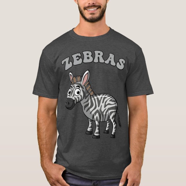 Zebras kid animal retro T-Shirt (Front)