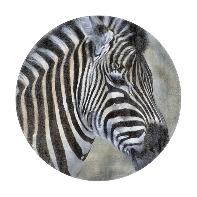 Zebras Lovers Art Cutting Board (Front)