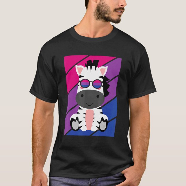 Zebras Pride Bisexual Flag LGBTQ Proud Ally Pride  T-Shirt (Front)