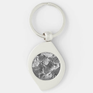 Zebras running key ring