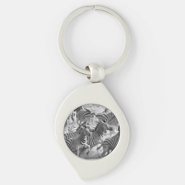 Zebras running key ring (Front)