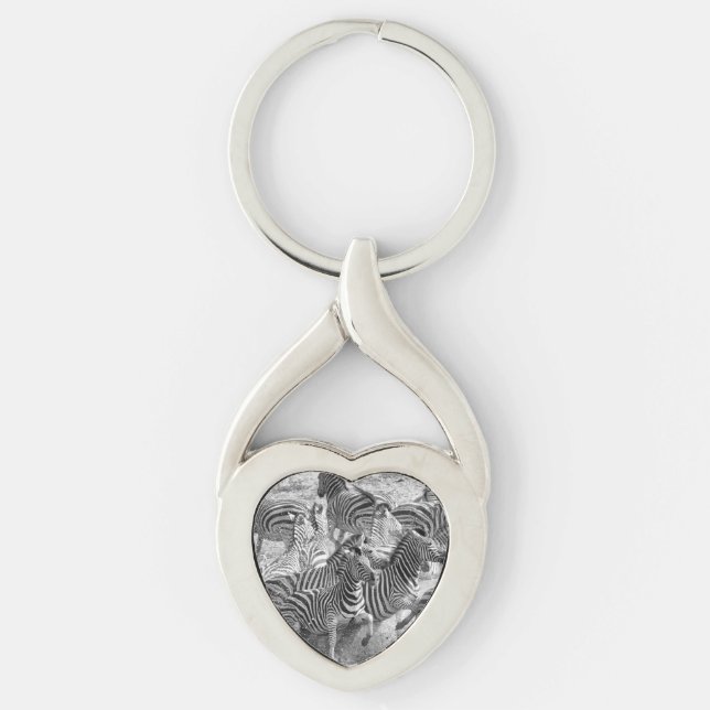 Zebras running key ring (Front)