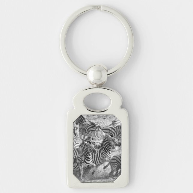Zebras running key ring (Front)