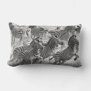 Zebras running lumbar cushion
