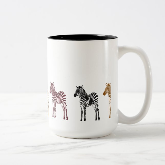 Zebras Two-Tone Coffee Mug (Right)