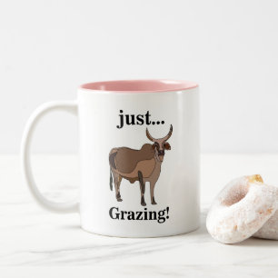 Zebu Cattle Cow Animal Two-Tone Coffee Mug