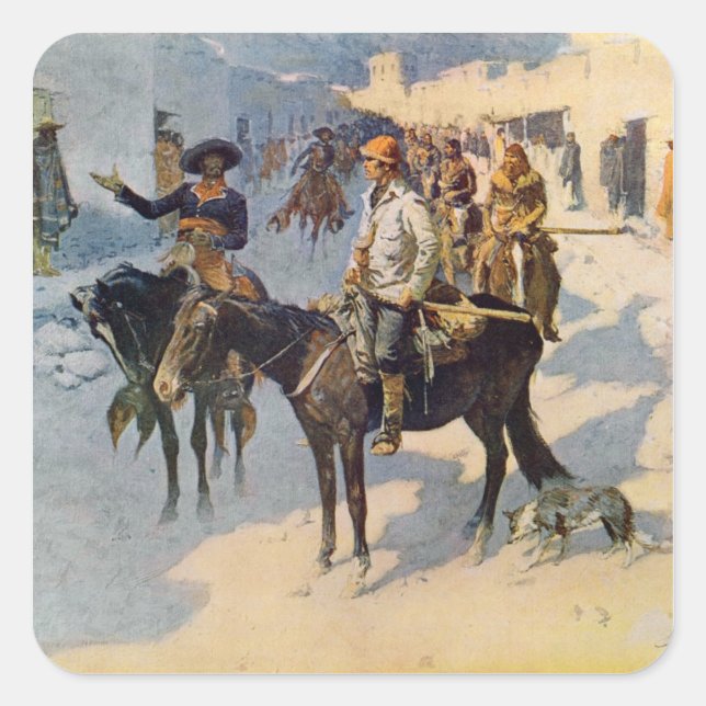Zebulon Pike Entering Santa Fe Square Sticker (Front)
