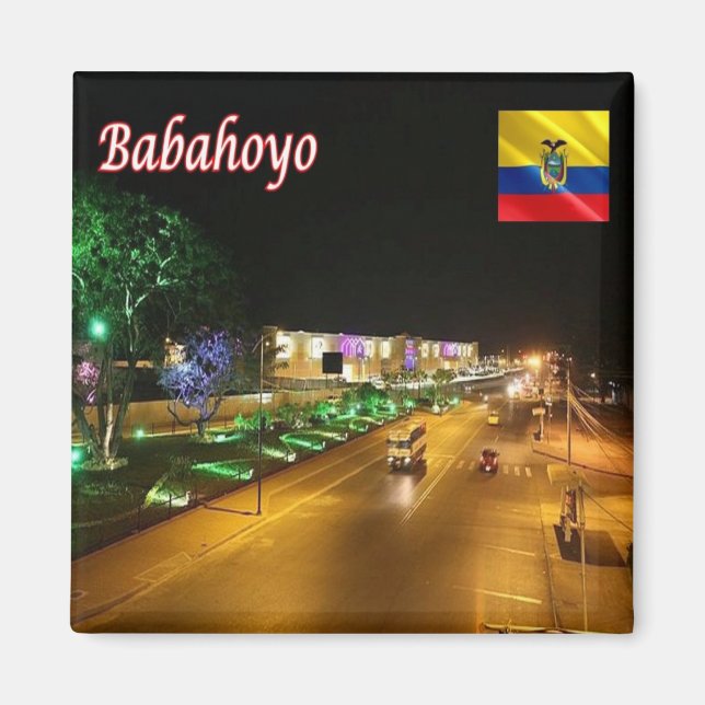 zEC022 BABAHOYO at Night, Ecuador, America, Fridge Magnet (Front)