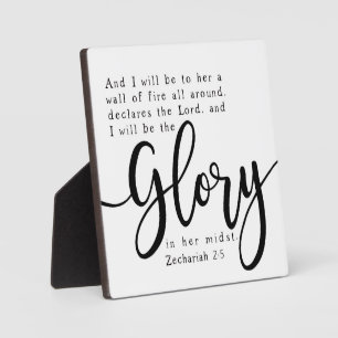 Zechariah 2:5 Bible Scripture Farmhouse Sign  Plaque