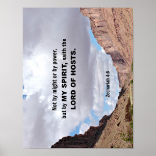 Zechariah 4:6 Not by might, nor by power.... Poster