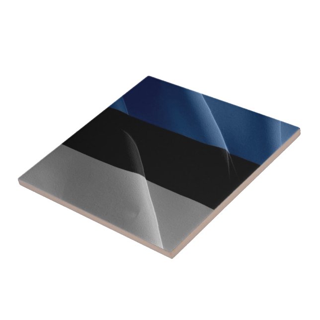zEE002 ESTONIAN waving FLAG Estonia - Ceramic Tile (Side)