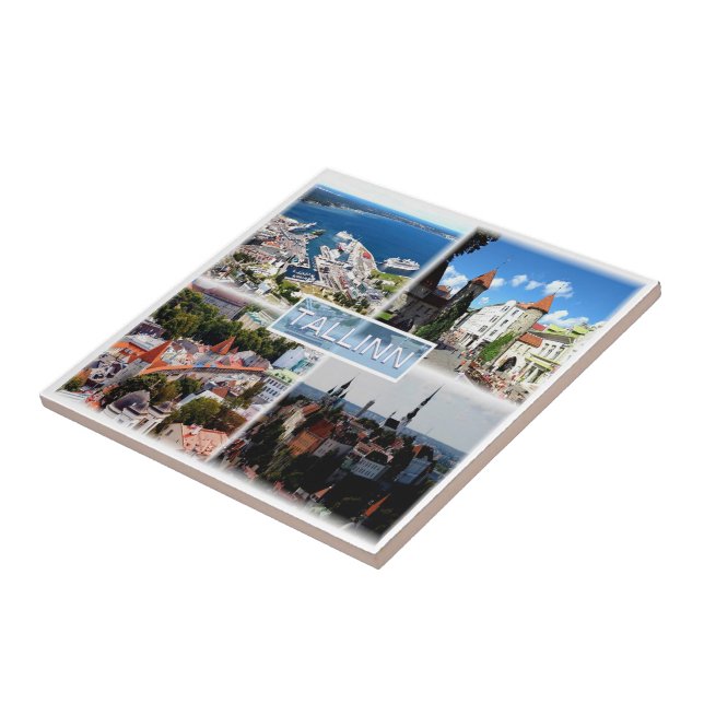 zEE005 TALLINN, Old City, Harbour, Estonia Ceramic Tile (Side)