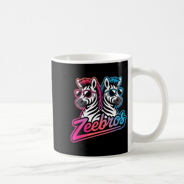 Zeebros Cute Zebra Duo Design For Zebros Lovers  Coffee Mug (Right)