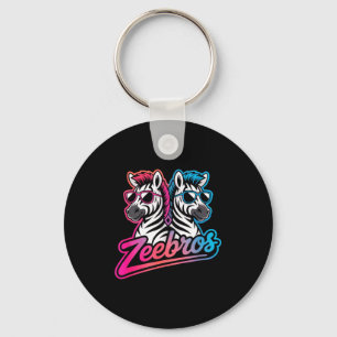 Zeebros Cute Zebra Duo Design For Zebros Lovers  Key Ring