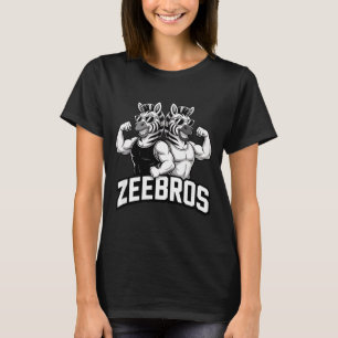 Zeebros Cute Zebra Duo Design For Zebros Lovers  T-Shirt