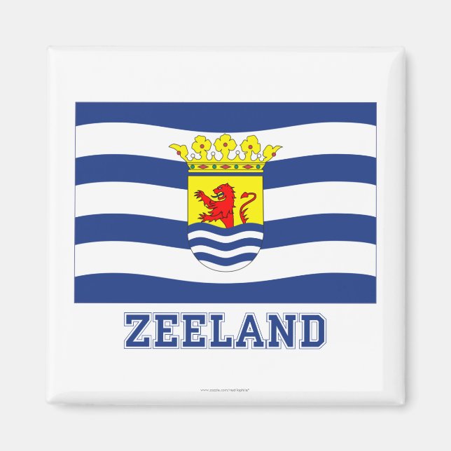 Zeeland Flag with name Magnet (Front)