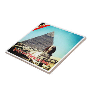 zEG009 GREAT SPHINX PYRAMID USERIB, Egypt, Fridge Ceramic Tile
