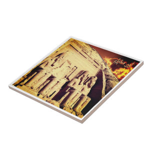 zEG023 ASSUAN, Egypt, Abu Simbel, Africa, Ceramic Tile