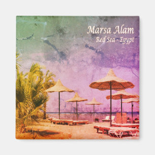 zEG035 MARSA ALAM Beach, Red Sea, Egypt, Fridge Magnet