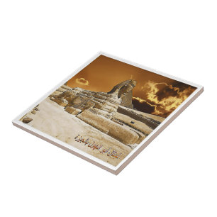 zEG053 GREAT SPHINX of GIZA, Egypt, Ceramic Tile