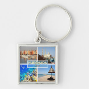 zEG062 mosaic of HURGHADA in Egypt Red Sea, Key Ring