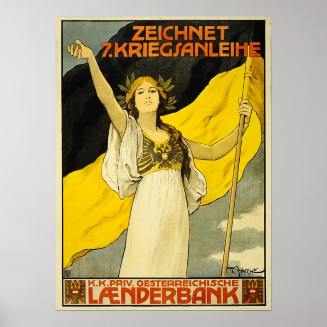 ZEICHNET KRIEGSANLEIHE War Bonds Austria Hungary Poster (Front)