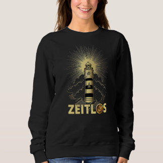 Zeitlos Timeless Lighthouse Sun Clouds & Waves Sweatshirt