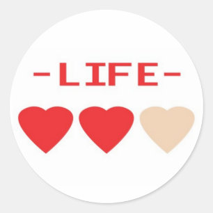 zelda hearts classic round sticker