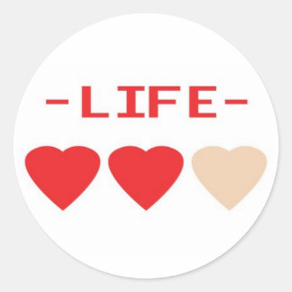 zelda hearts classic round sticker