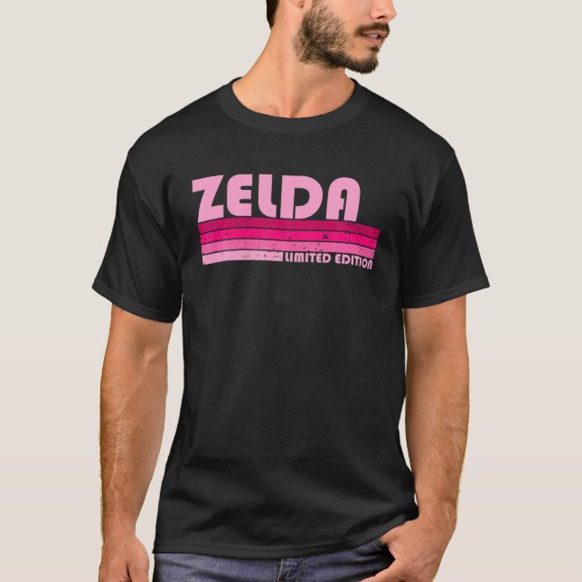 ZELDA Name Personalised Retro Vintage 80S 90S Birt T-Shirt (Front)