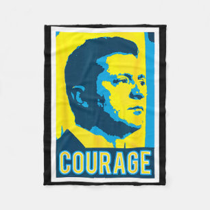 Zelensky - Courage Shirt Stand With Ukraine  Fleece Blanket