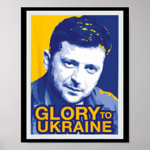 Zelensky Glory To Ukraine Slava Ukraini Ukrainian  Poster