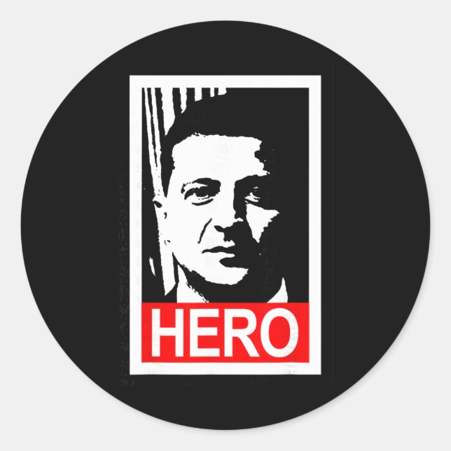 Zelensky - Hero  Classic Round Sticker (Front)
