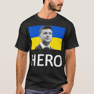 Zelensky Hero, Ukrainian Flag, President Volodymyr T-Shirt