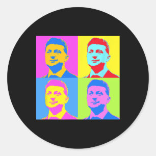 Zelensky Stand With Ukraine Ukrainians Support Pop Classic Round Sticker