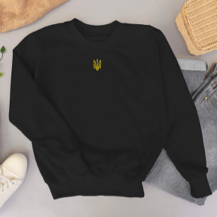 Zelensky Ukraine President Gold Trident Emblem  Sweatshirt