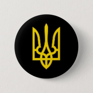 Zelensky Ukraine Ukrainian President Zelenskyy Tri 6 Cm Round Badge