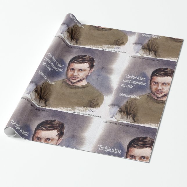 Zelensky, Volodymir Wrapping Paper (Unrolled)