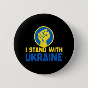 Zelenskyy I Stand With Ukraine Uni Sticker  6 Cm Round Badge