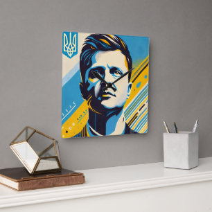 Zelenskyy Pop Art Wall Clock