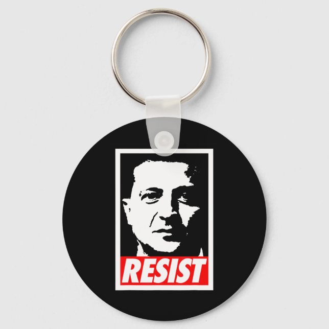 Zelenskyy - Resist Support Ukraine I Stand With Uk Key Ring (Front)