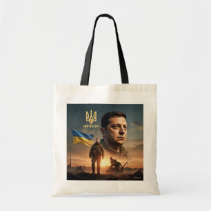 Zelenskyy Ukraine Leader United24 Tote Bag