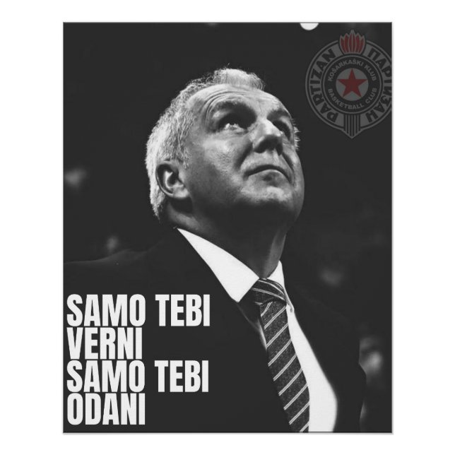 Zeljko Obradovic ZOC Partizan Poster (Front)