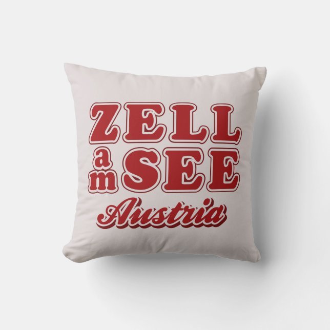 Zell am See throw pillow (Front)