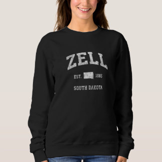 Zell South Dakota Sd Vintage Athletic Sports Sweatshirt